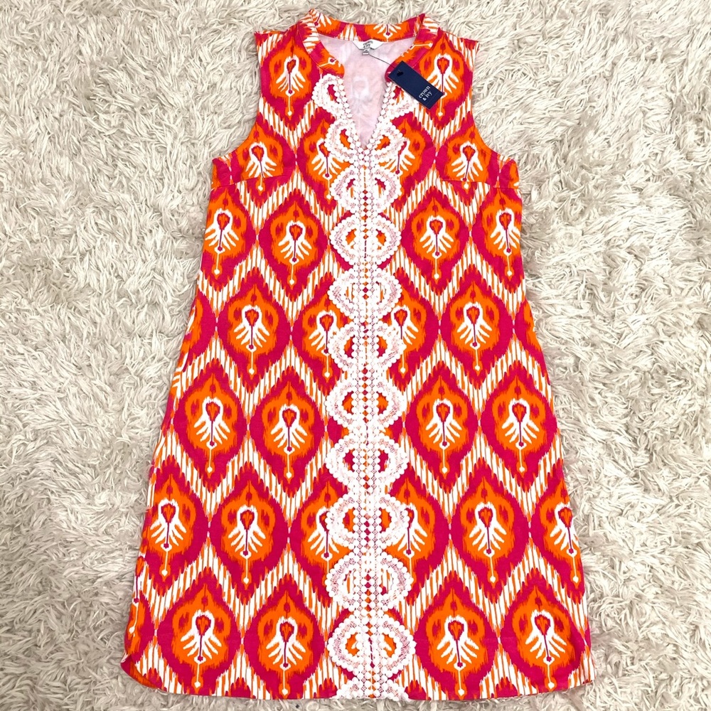 NWT Crown&Ivy Pink and Orange Sleeveless  Dress